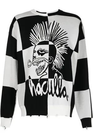 HACULLA This Is Chess intarsia-knit jumper
