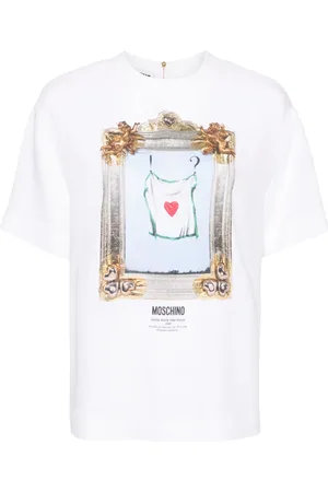 Moschino Painting-print crepe blouse