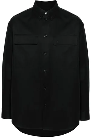 OFF-WHITE Logo-embroidered cotton shirt