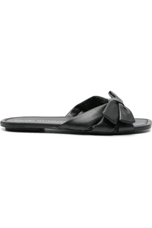 Stuart Weitzman Sofia bow-embellished slides