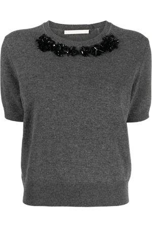 Jason Wu Floral-applique wool-cashmere jumper