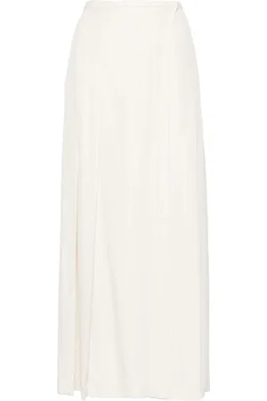 Totême Pleated crepe wrap skirt