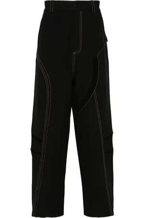 Feng Chen Wang Contrast-stitching trousers