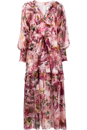 Marchesa Notte Leilani floral-print maxi dress