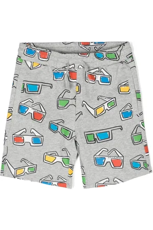 Stella McCartney Sunglasses-print organic cotton track shorts