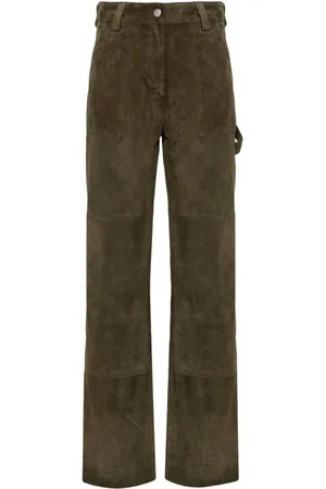 GIORGIO BRATO Wide-leg leather trousers