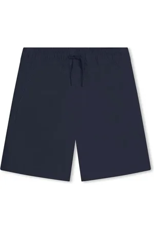Kenzo Logo-embroidered cotton bermuda shorts