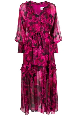 Marchesa Notte Leilani floral-print maxi dress