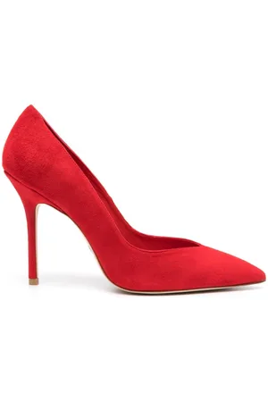 Open toe hotsell red heels