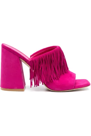 Stuart Weitzman Tia Fringe 100mm mule