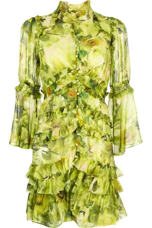 Marchesa Notte Mali floral-print minidress
