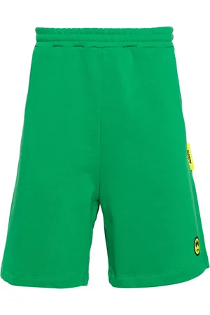 BARROW Face-appliqué track shorts