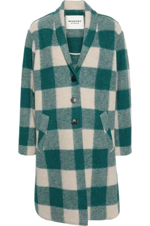 Marant Etoile Gabriel checked felted coat