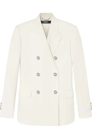 VERSACE Double-breasted wool blazer