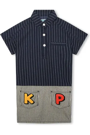 Kenzo Logo-appliqué cotton dress