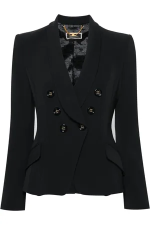 Elisabetta Franchi Double-breasted crepe blazer