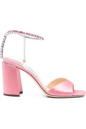 Jimmy Choo Saeda 85mm crystal-anklet sandals