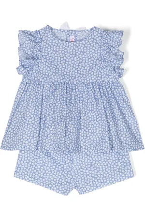 Il gufo Floral-print shorts set
