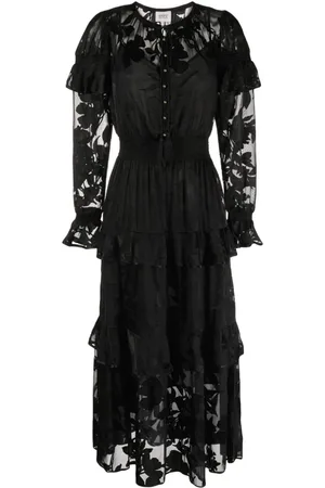 Marchesa Notte Diantha floral-print midi dress