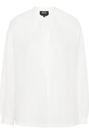 A.P.C. Plaid-check cotton blouse