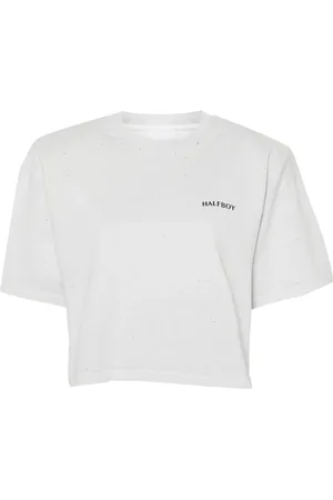 Halfboy Distressed cotton T-shirt