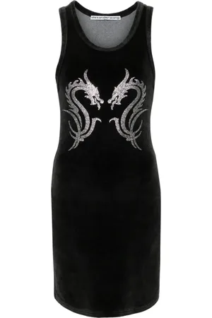 Alexander Wang Dragon Hotfix velour minidress