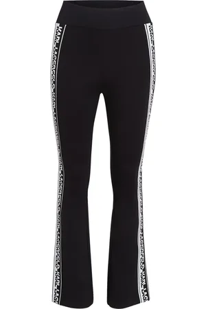 Karl Lagerfeld Logo-tape flared leggings