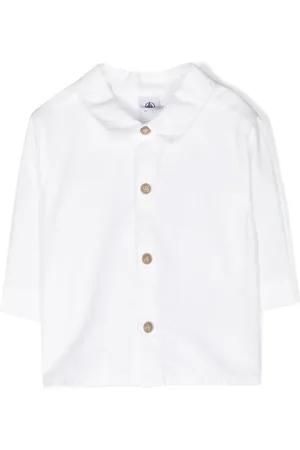Petit Bateau Logo-embroidered piqué shirt