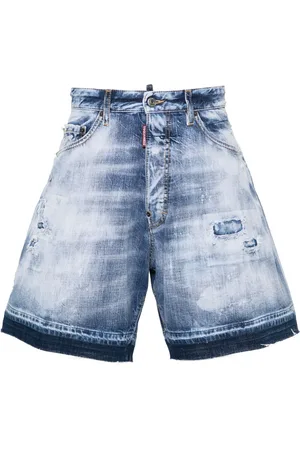 Dsquared2 Distressed washed-denim shorts