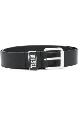 Diesel Logo-plaque leather belt
