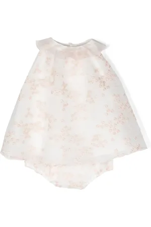 LA STUPENDERIA Floral-embroidered tulle dress