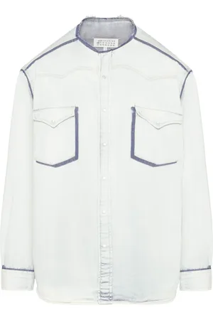 Maison Margiela Collarless denim shirt