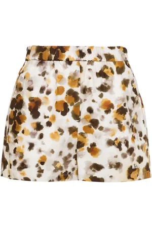 Msgm Graphic-print poplin shorts