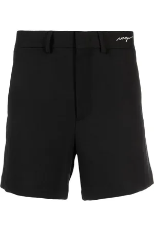 Msgm Logo-embroidered mid-rise shorts