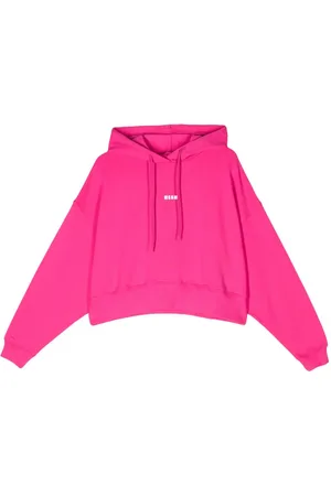 Msgm Logo-print cotton hoodie