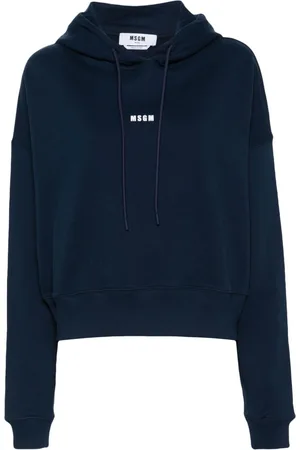 Msgm Logo-print cropped hoodie
