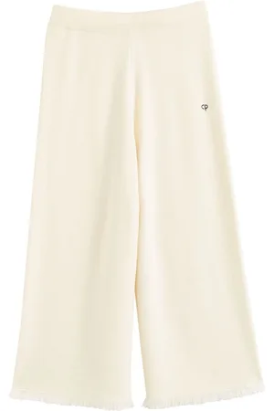 Chinti & Parker Frayed-hem wide-leg trousers