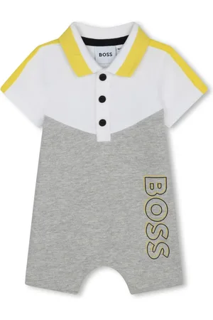 HUGO BOSS Colour-block cotton romper