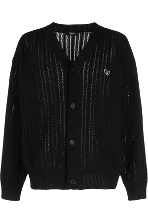 FIVE CM Logo-embroidered knitted cardigan