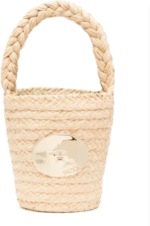 Patou Iconic raffia bucket bag