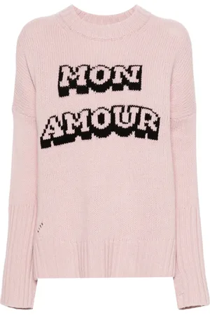 Zadig & Voltaire Slogan intarsia-knit jumper