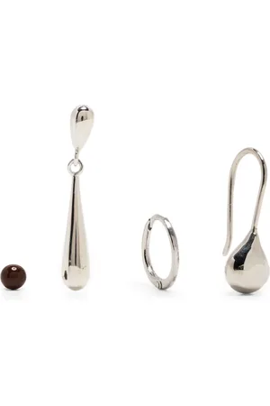 LEMAIRE Asymmetric earrings (set of four)