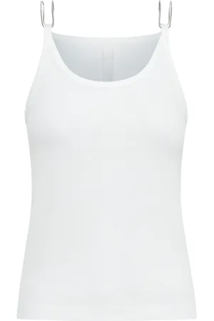 DION LEE Ribbed organic-cotton tank top