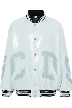 GCDS Sequins Varsity Logo bomber jacket