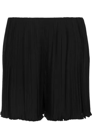 Lanvin Pleated crepe de chine shorts