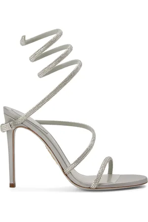 RENE CAOVILLA Crystal-embellished wraparound sandals