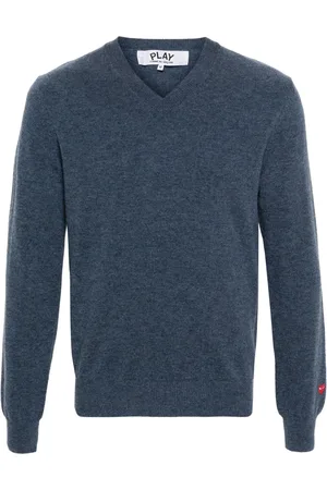 Comme des Garçons Logo-appliqué wool jumper