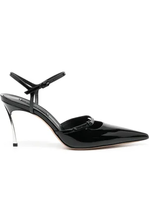 Casadei 90mm patent leather pumps