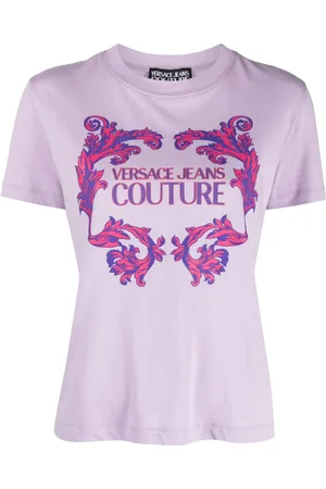 VERSACE Logo-print cotton T-shirt