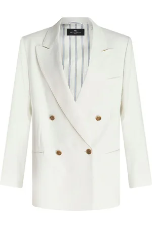 Etro Slub-texture double-breasted blazer